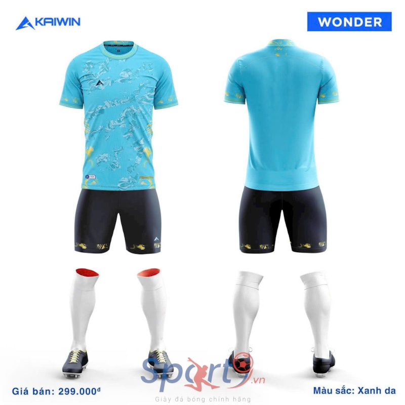 BỘ QUẦN ÁO BÓNG ĐÁ  KAIWIN WONDER XANH NGỌC