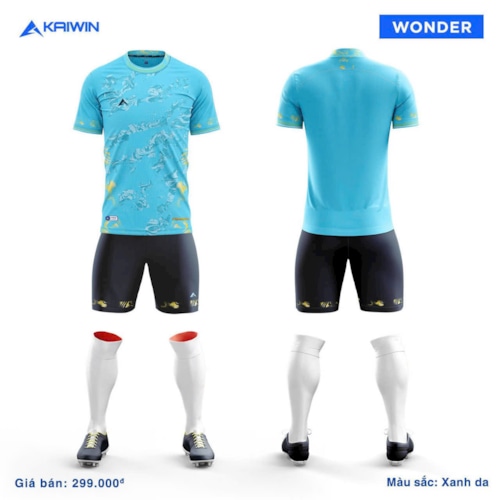 BỘ QUẦN ÁO BÓNG ĐÁ  KAIWIN WONDER XANH NGỌC