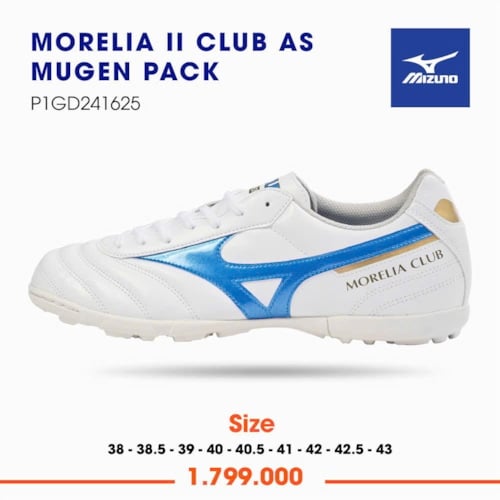 Mizuno Morelia II Club AS TF - Trắng/Xanh - P1GD241625