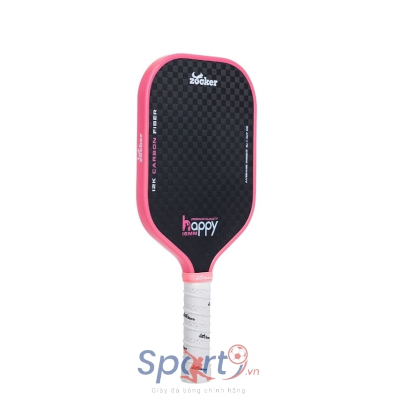Vợt Pickleball Zocker Happy HP3 Premium Quality - Màu Hồng