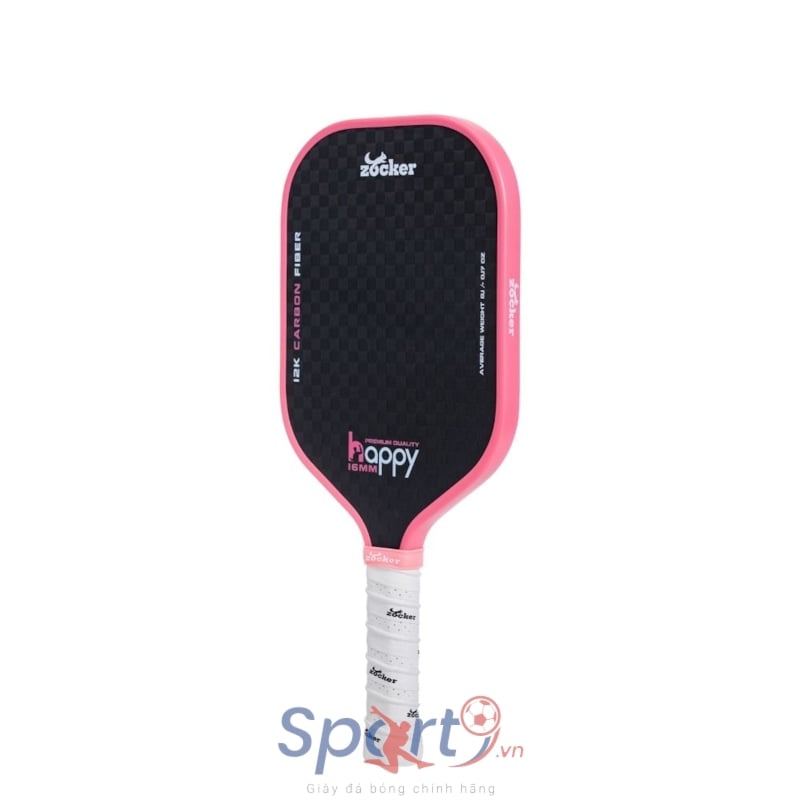 Vợt Pickleball Zocker Happy HP3 Premium Quality - Màu Hồng