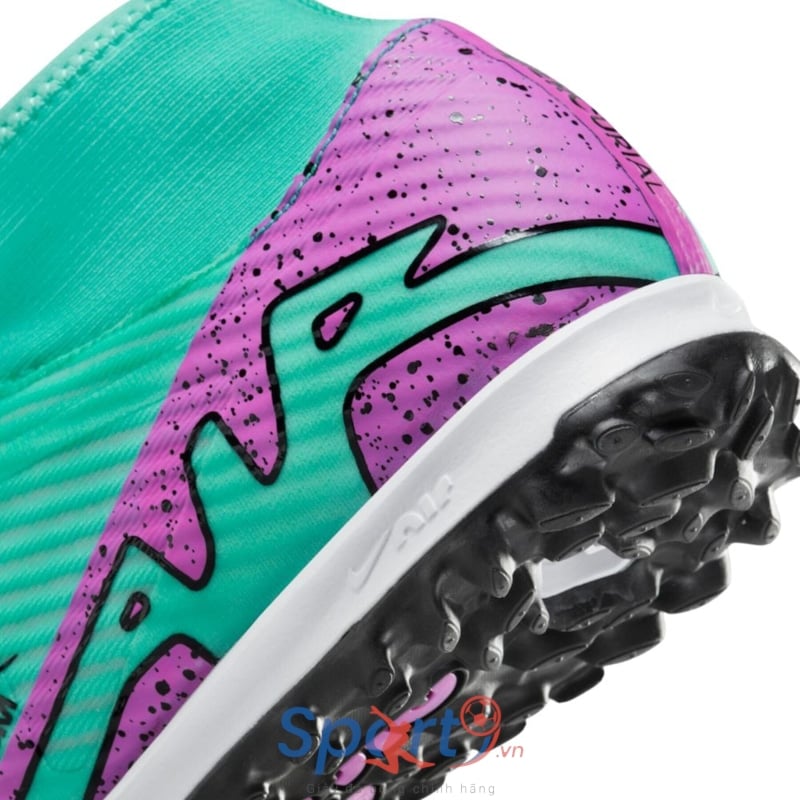 Nike Zoom Mercurial Superfly 9 Academy TF - Xanh Lơ/Tím - DJ5629-300