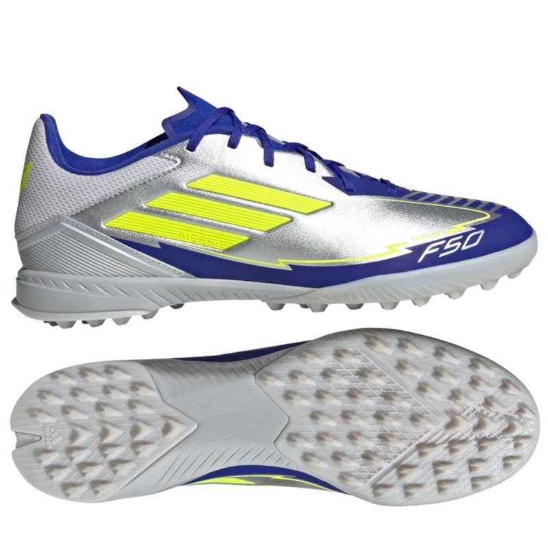 adidas F50 League Messi TF - Bạc/Xanh - IH0919