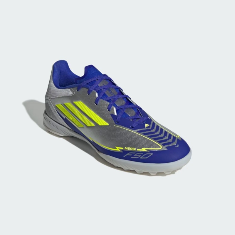 adidas F50 League Messi TF - Bạc/Xanh - IH0919