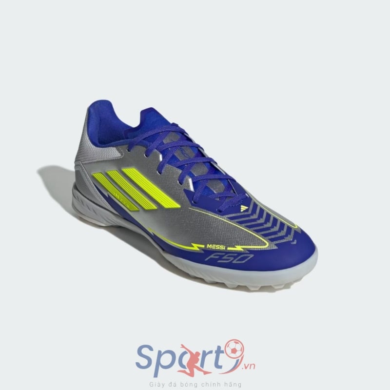 adidas F50 League Messi TF - Bạc/Xanh - IH0919