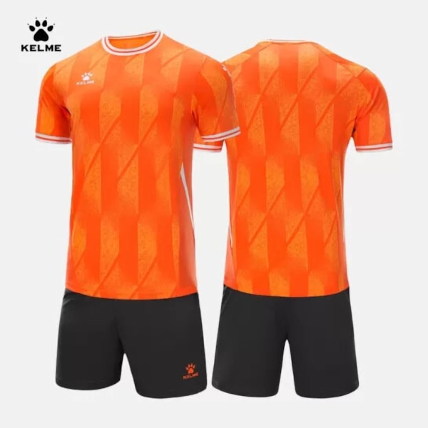 Bộ quần áo bóng đá Kelme họa tiết hình thang - 8251zb1007- Màu Cam