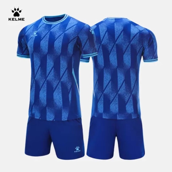 Bộ quần áo bóng đá Kelme họa tiết hình thang - 8251zb1007- Màu Xanh Dương