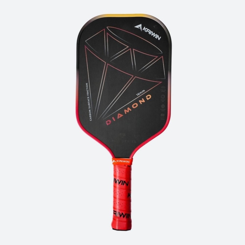 Vợt Pickleball Kaiwin Diamond K-Pro Series 16mm - Màu Đỏ