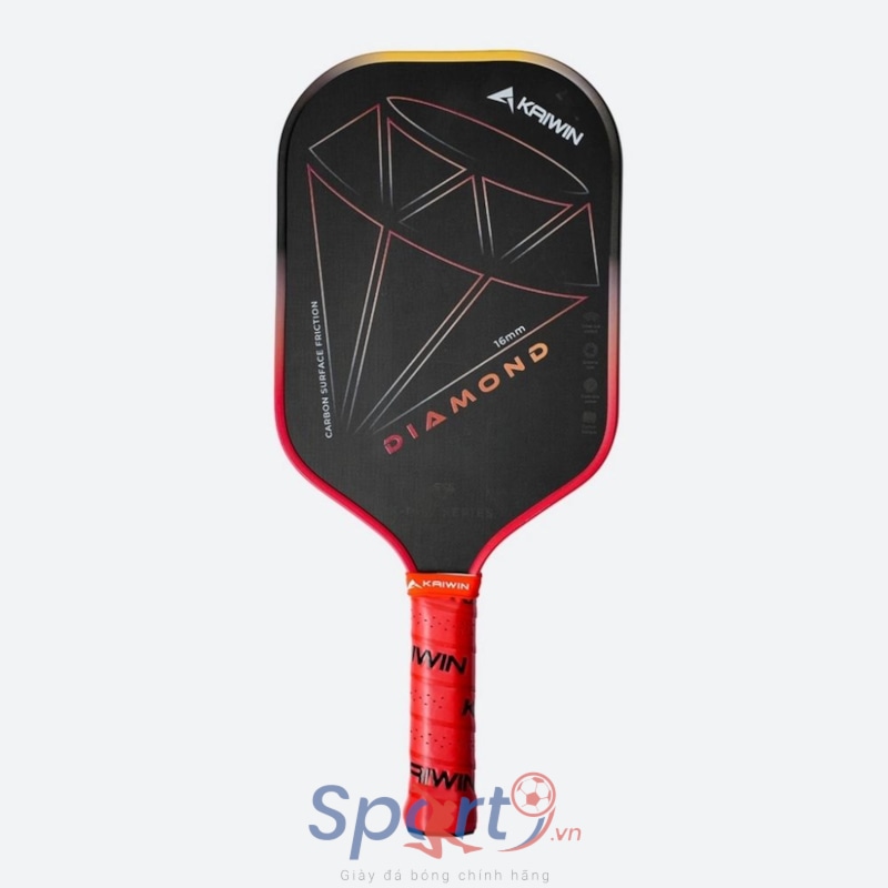 Vợt Pickleball Kaiwin Diamond K-Pro Series 16mm - Màu Đỏ