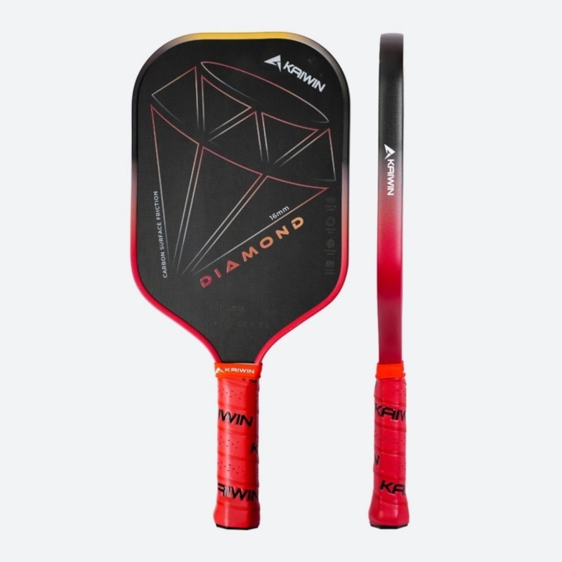 Vợt Pickleball Kaiwin Diamond K-Pro Series 16mm - Màu Đỏ