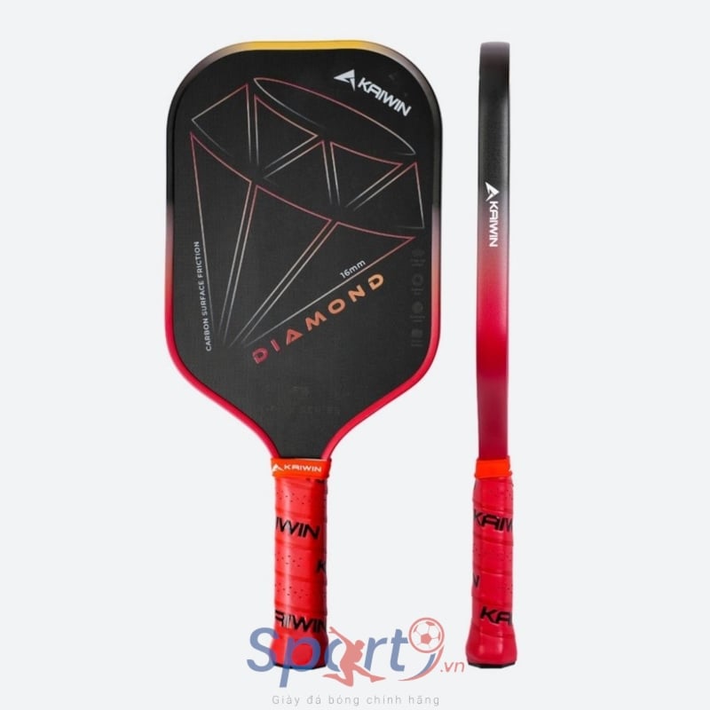 Vợt Pickleball Kaiwin Diamond K-Pro Series 16mm - Màu Đỏ