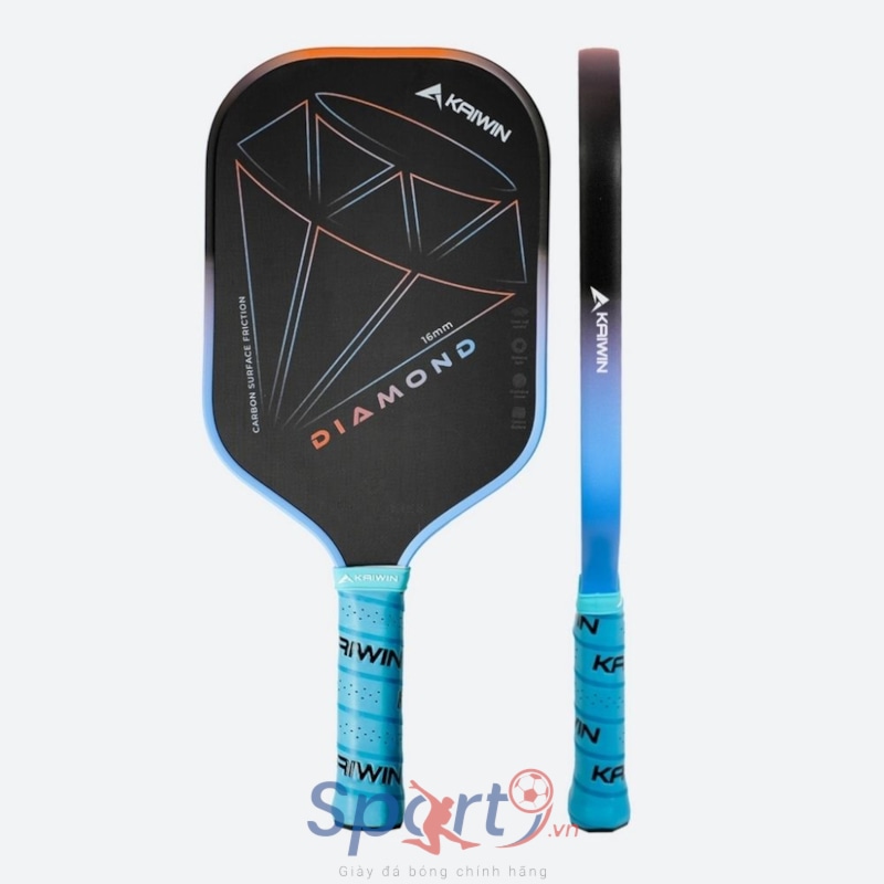 Vợt Pickleball Kaiwin Diamond K-Pro Series 16mm - Màu Cam/Xanh