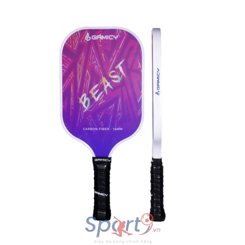 Vợt Pickleball Gamicy Beast 14mm - Màu Tím Trắng