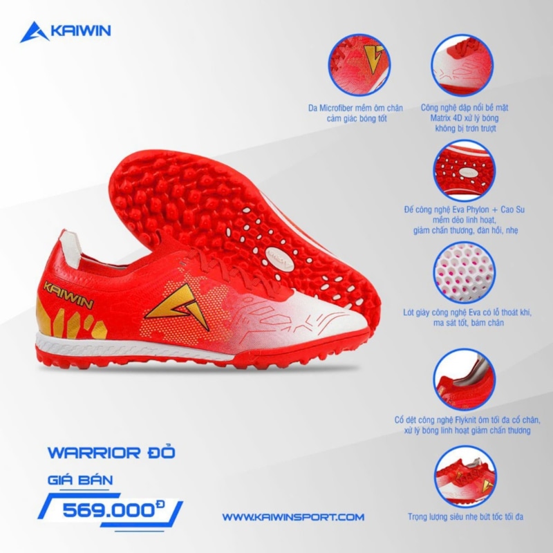 Kaiwin Warrior TF - Màu Đỏ