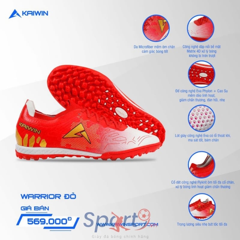 Kaiwin Warrior TF - Màu Đỏ