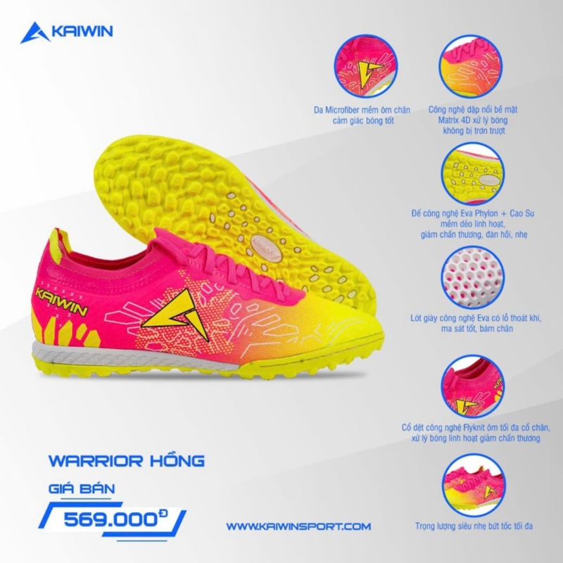 Kaiwin Warrior TF - Màu Hồng