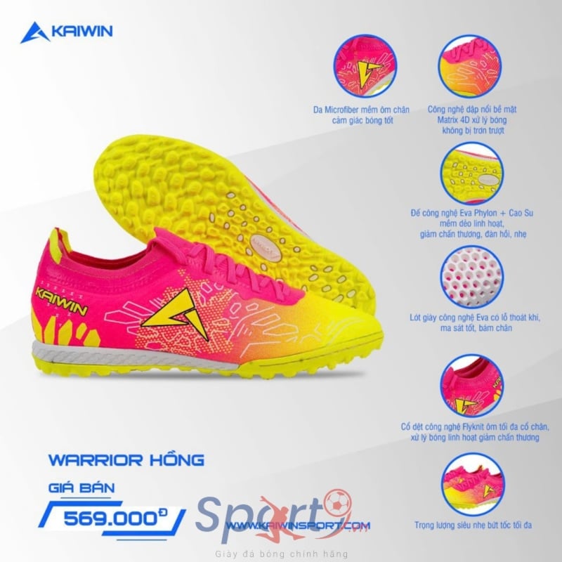 Kaiwin Warrior TF - Màu Hồng