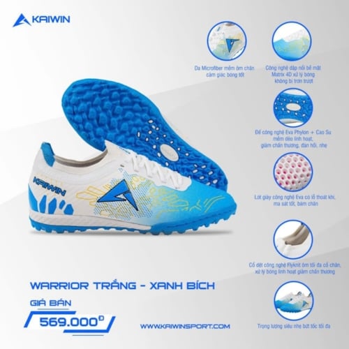 Kaiwin Warrior TF - Màu Trắng/Xanh
