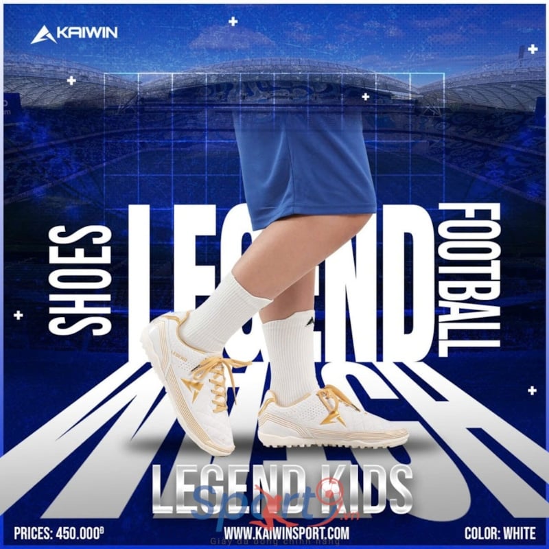 Kaiwin Legend Kids TF - Màu Trắng