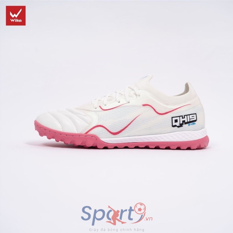 Giày đá bóng Wika QH19 Z-Vol - Màu Trắng/Hồng