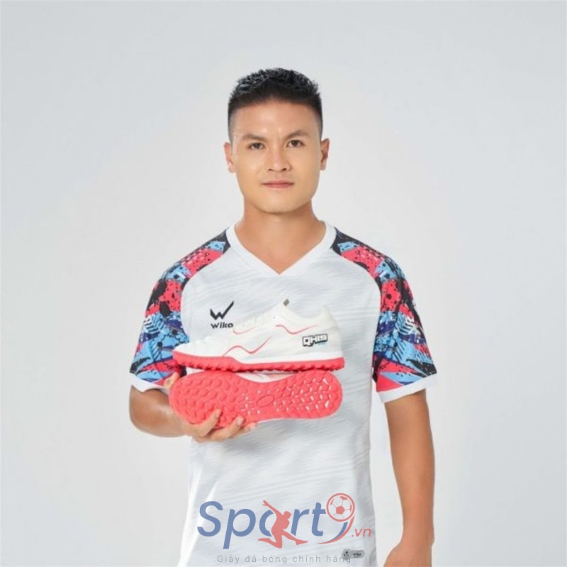 Giày đá bóng Wika QH19 Z-Vol - Màu Trắng/Hồng