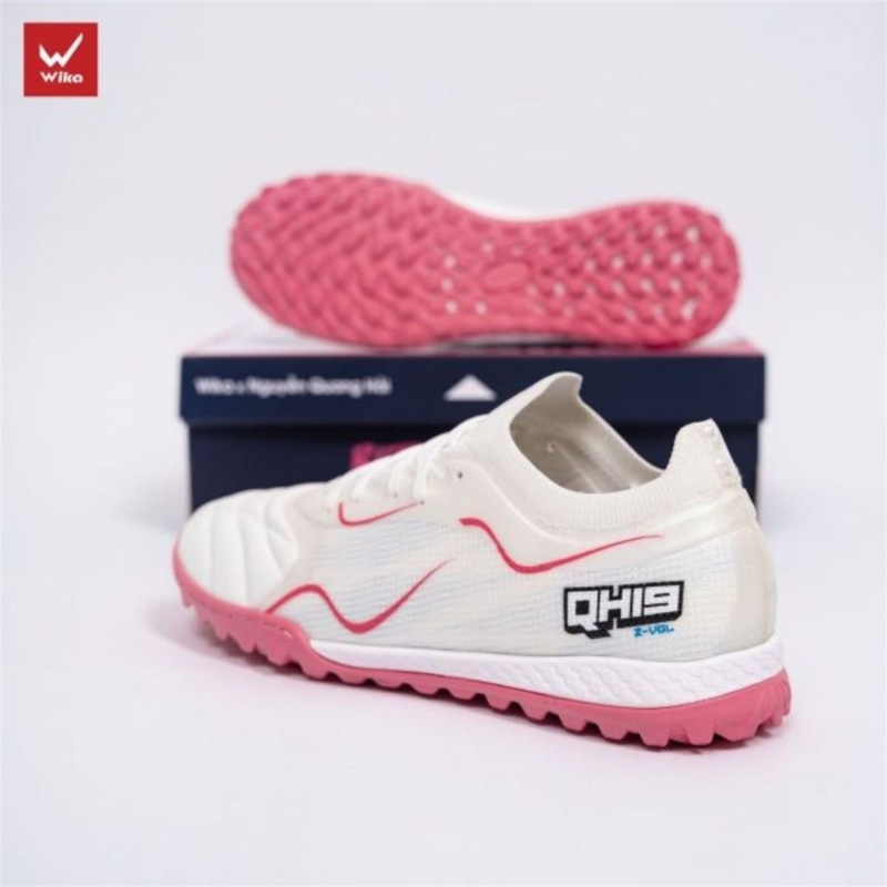 Giày đá bóng Wika QH19 Z-Vol - Màu Trắng/Hồng