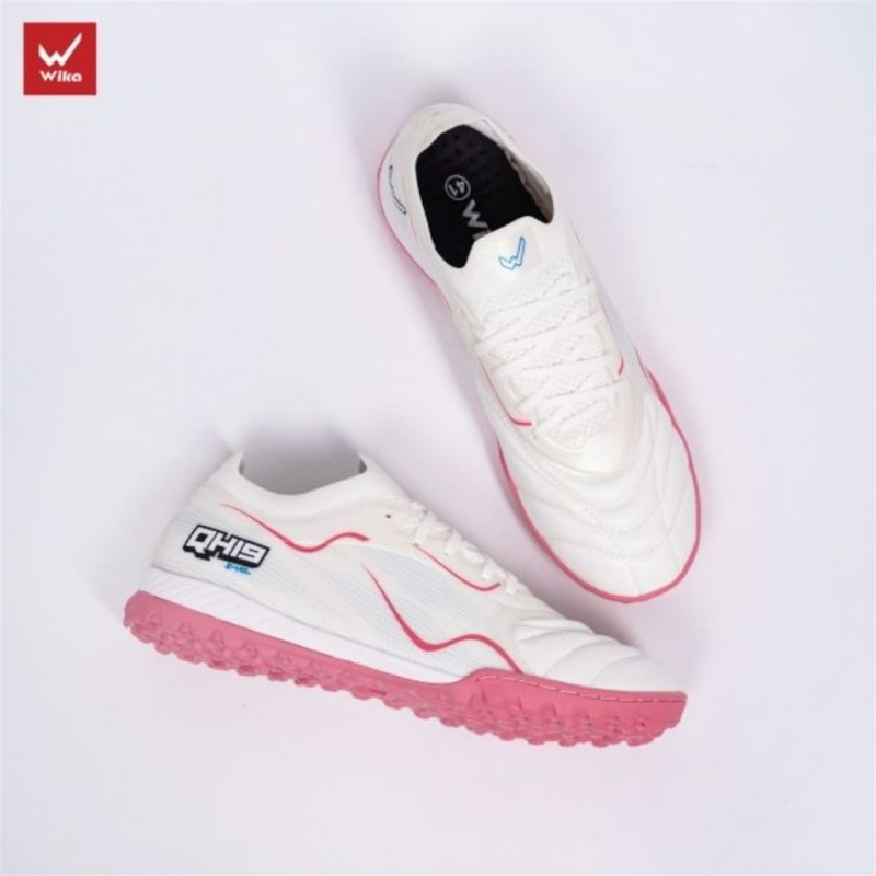 Giày đá bóng Wika QH19 Z-Vol - Màu Trắng/Hồng