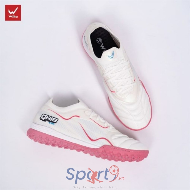 Giày đá bóng Wika QH19 Z-Vol - Màu Trắng/Hồng