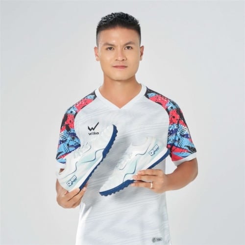 Giày đá bóng Wika QH19 Z-Vol - Màu Trắng/Xanh