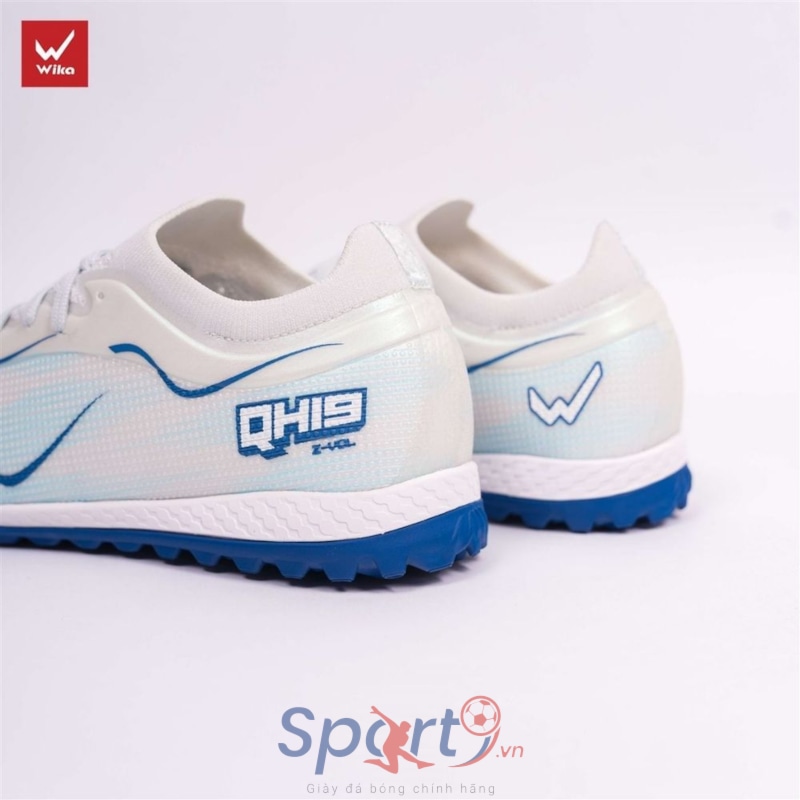 Giày đá bóng Wika QH19 Z-Vol - Màu Trắng/Xanh