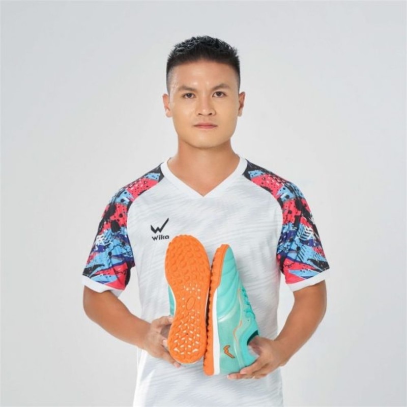 Giày đá bóng Wika QH19 Z-Vol - Màu Xanh/Cam