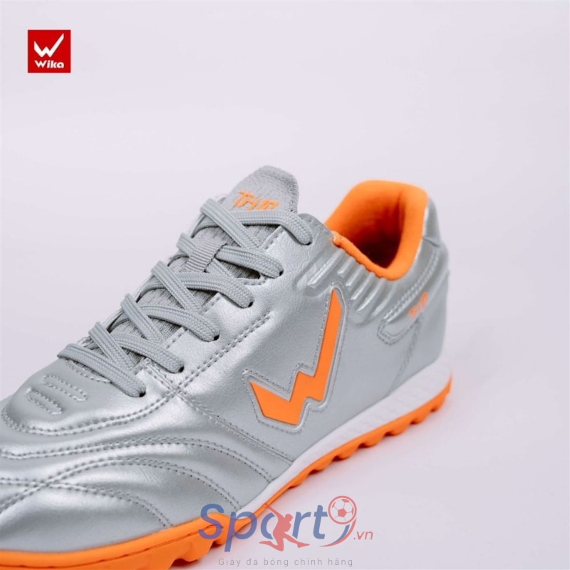 Giày đá bóng Wika TH10 - Màu Bạc/Cam