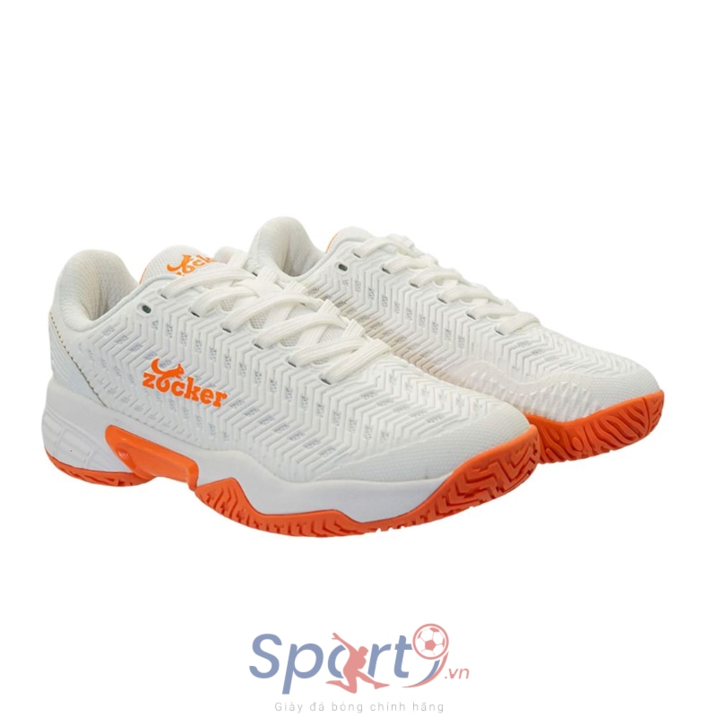 Giày Pickleball Zocker Aspire - White/Orange