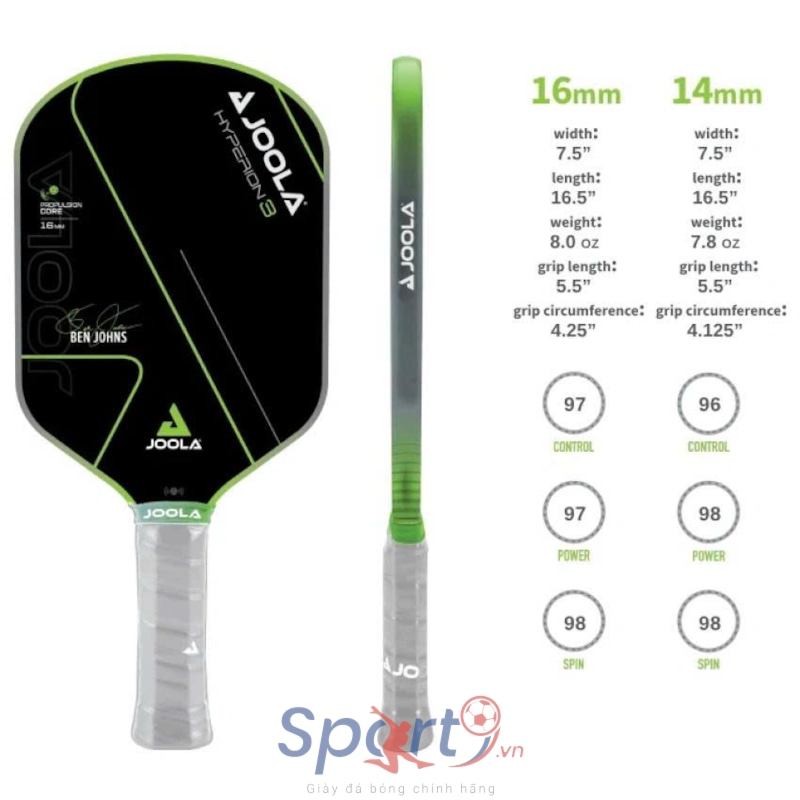 Vợt Pickleball Joola Ben Johns Hyperion 3 14mm