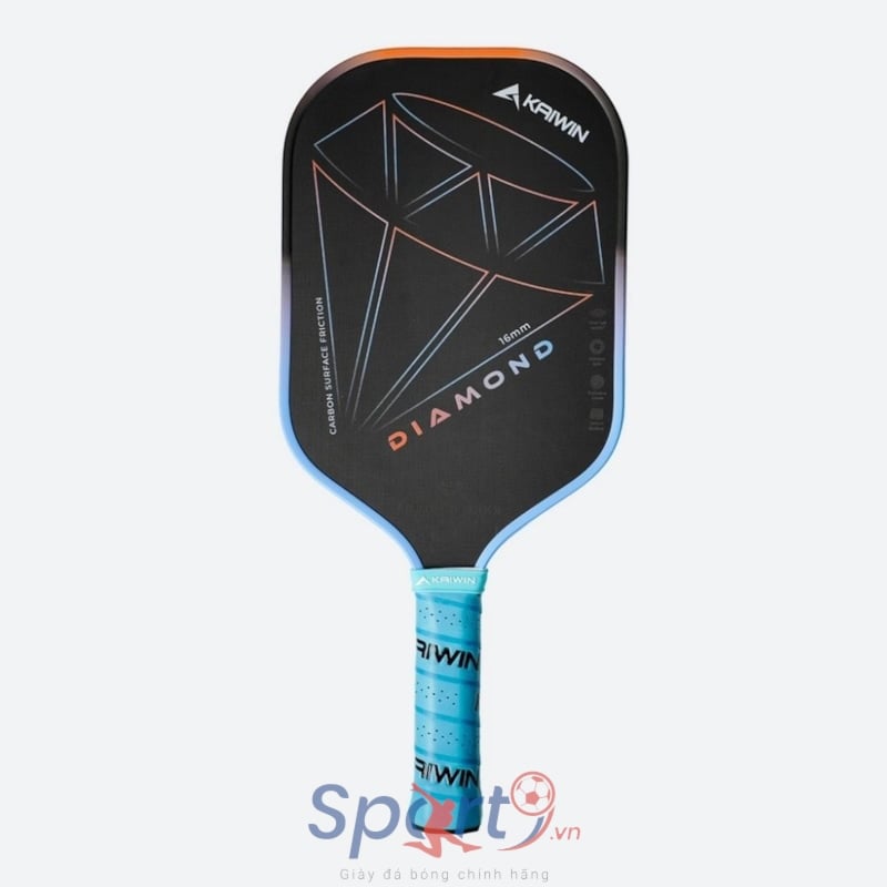 Vợt Pickleball Kaiwin Diamond K-Pro Series 16mm - Màu Cam/Xanh