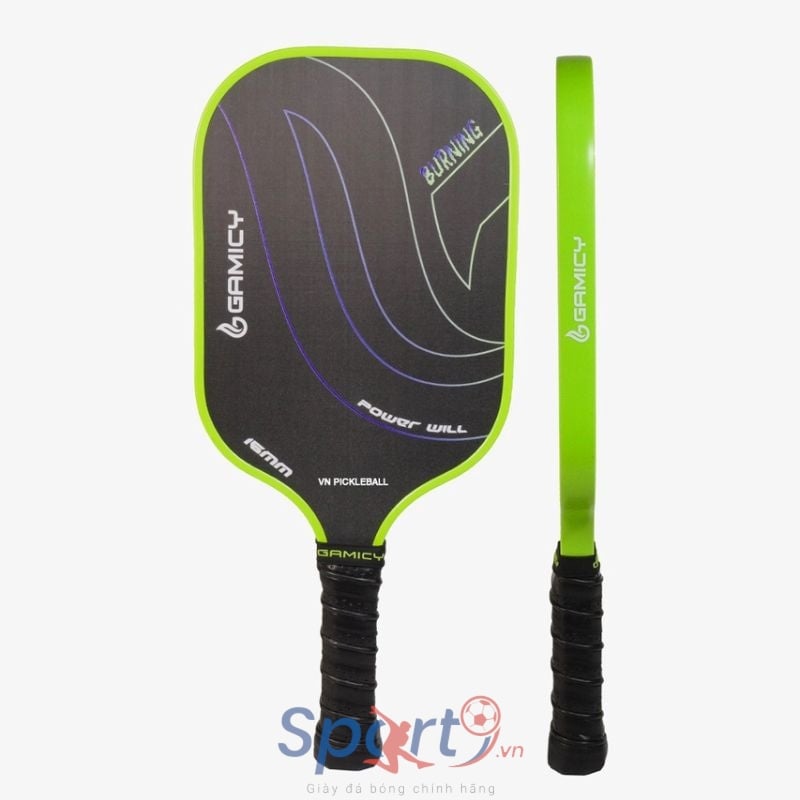 Vợt Pickleball Gamicy Burning T700 16mm - Màu Xanh chuối