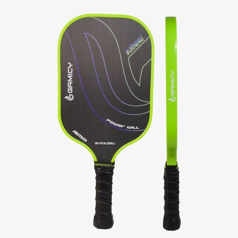 Vợt Pickleball Gamicy Burning T700 16mm - Màu Xanh chuối