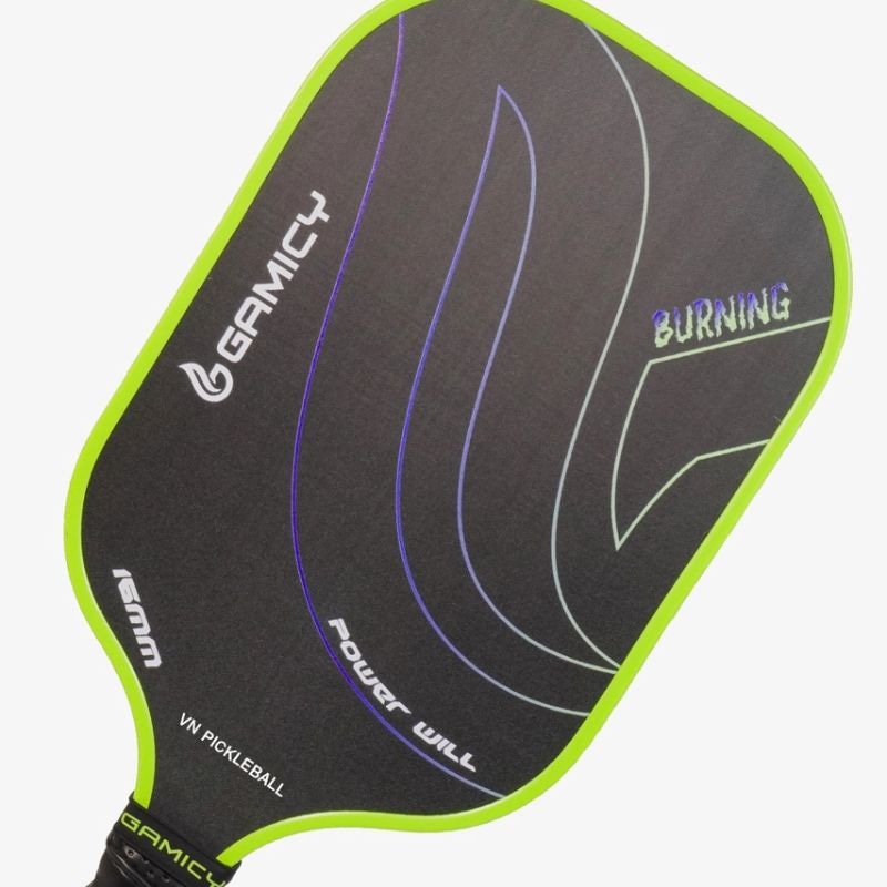 Vợt Pickleball Gamicy Burning T700 16mm - Màu Xanh chuối
