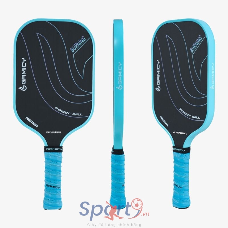 Vợt Pickleball Gamicy Burning T700 16mm- Màu Xanh Da