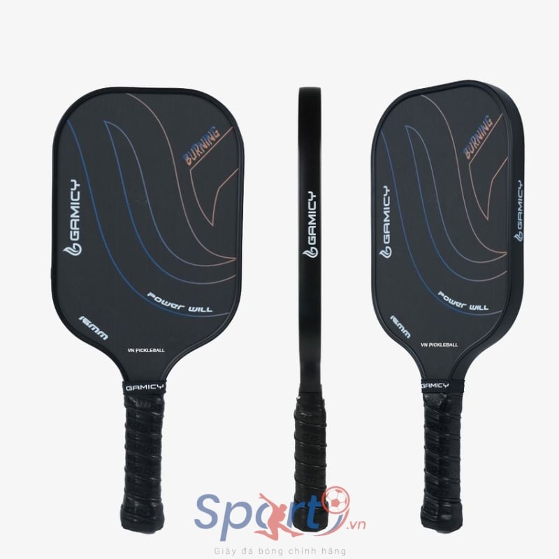 Vợt Pickleball Gamicy Burning T700 16mm - Màu Đen