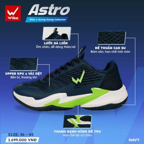 Giày Pickleball Wika Astro - Màu Navy