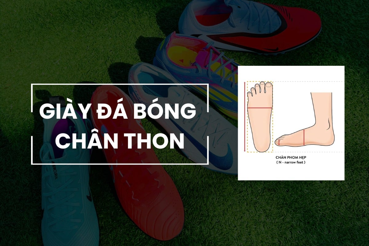 Giày đá bóng chân thon