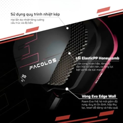 Vợt Pickleball Facolos Elite X Series 16mm - Neon