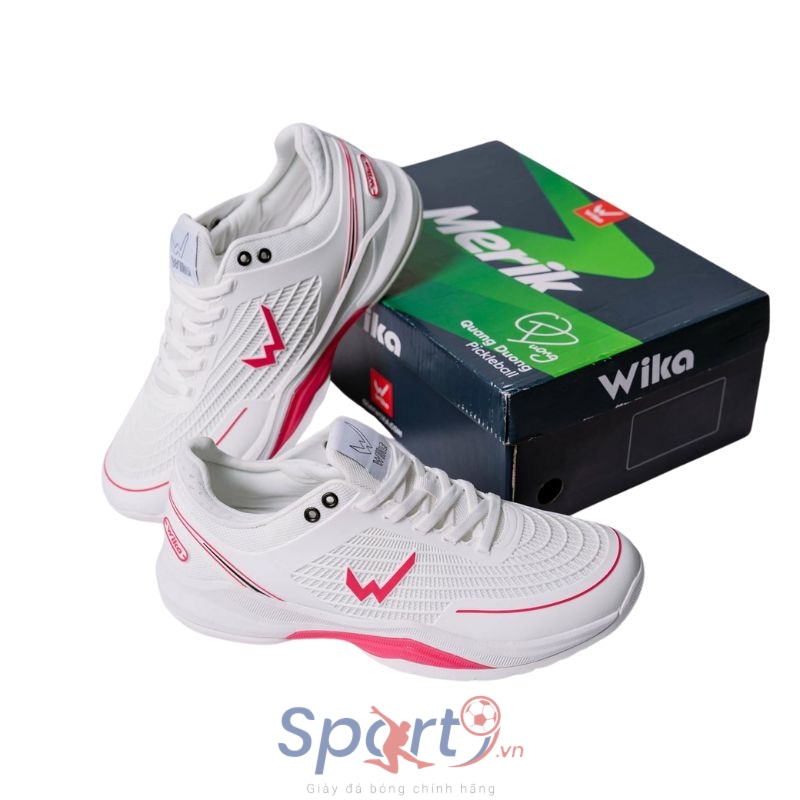 Giày Pickleball Wika Merik x Quang Dương - Màu Trắng Hồng