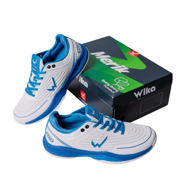 Giày Pickleball Wika Merik x Quang Dương - Màu Trắng Xanh
