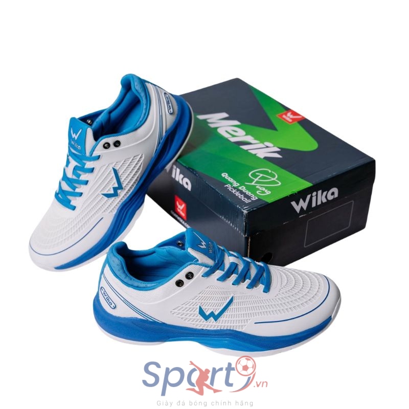 Giày Pickleball Wika Merik x Quang Dương - Màu Trắng Xanh