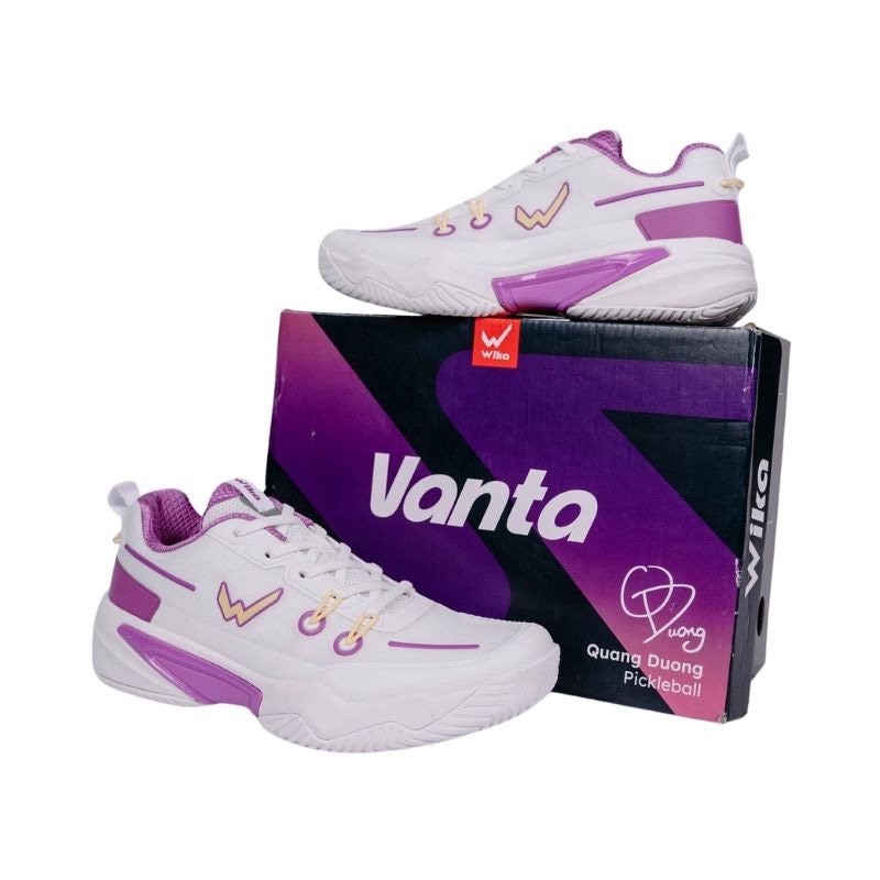 Giày Pickleball Wika Vanta x Quang Dương - Màu Trắng Tím