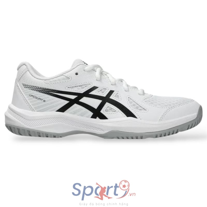 Giày Pickleball Asics Upcourt 6 - 1074A045 101 - Màu Trắng Đen