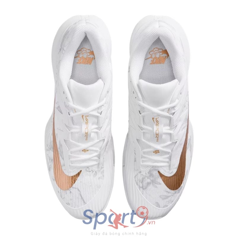 Giày Pickleball Nike Court  Air Zoom Vapor Pro 3 Hc - HV1485-100 - Trắng/Vàng