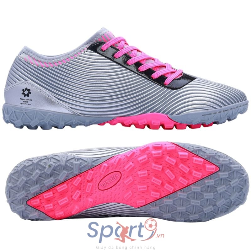 Giày Bóng Đá Jogarbola Racer - JG-2223 - Màu Bạc Hồng